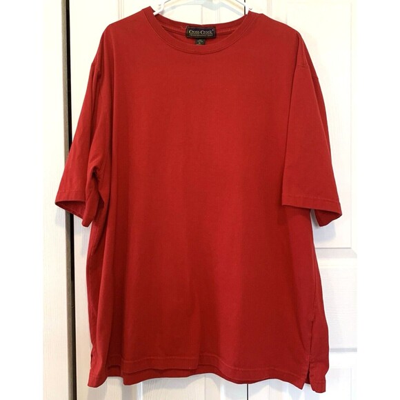 Cross Creek T-Shirt Mens XL 100% Cotton Red The Exceptional Shirt Minimalist - Picture 1 of 9